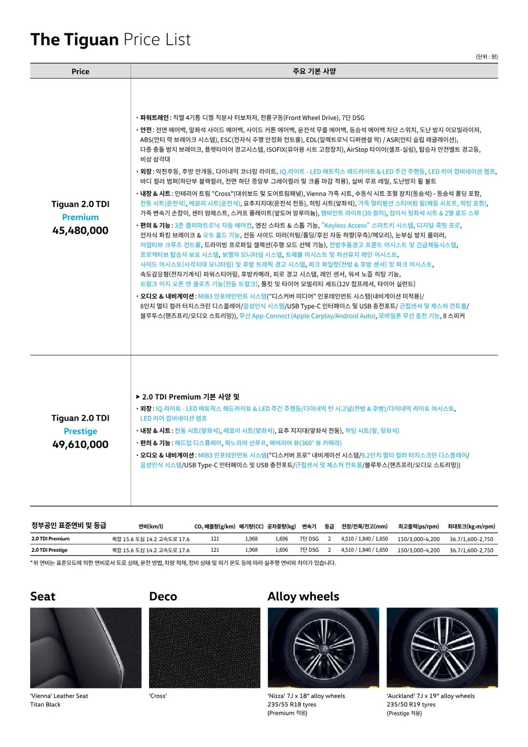 폭스바겐 티구안 2024년형 카탈로그 4페이지