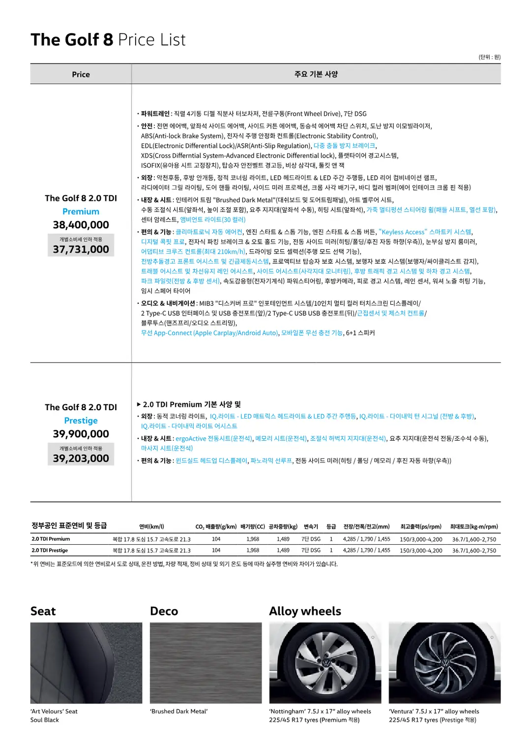 폭스바겐 골프 2023년형 카탈로그 4페이지