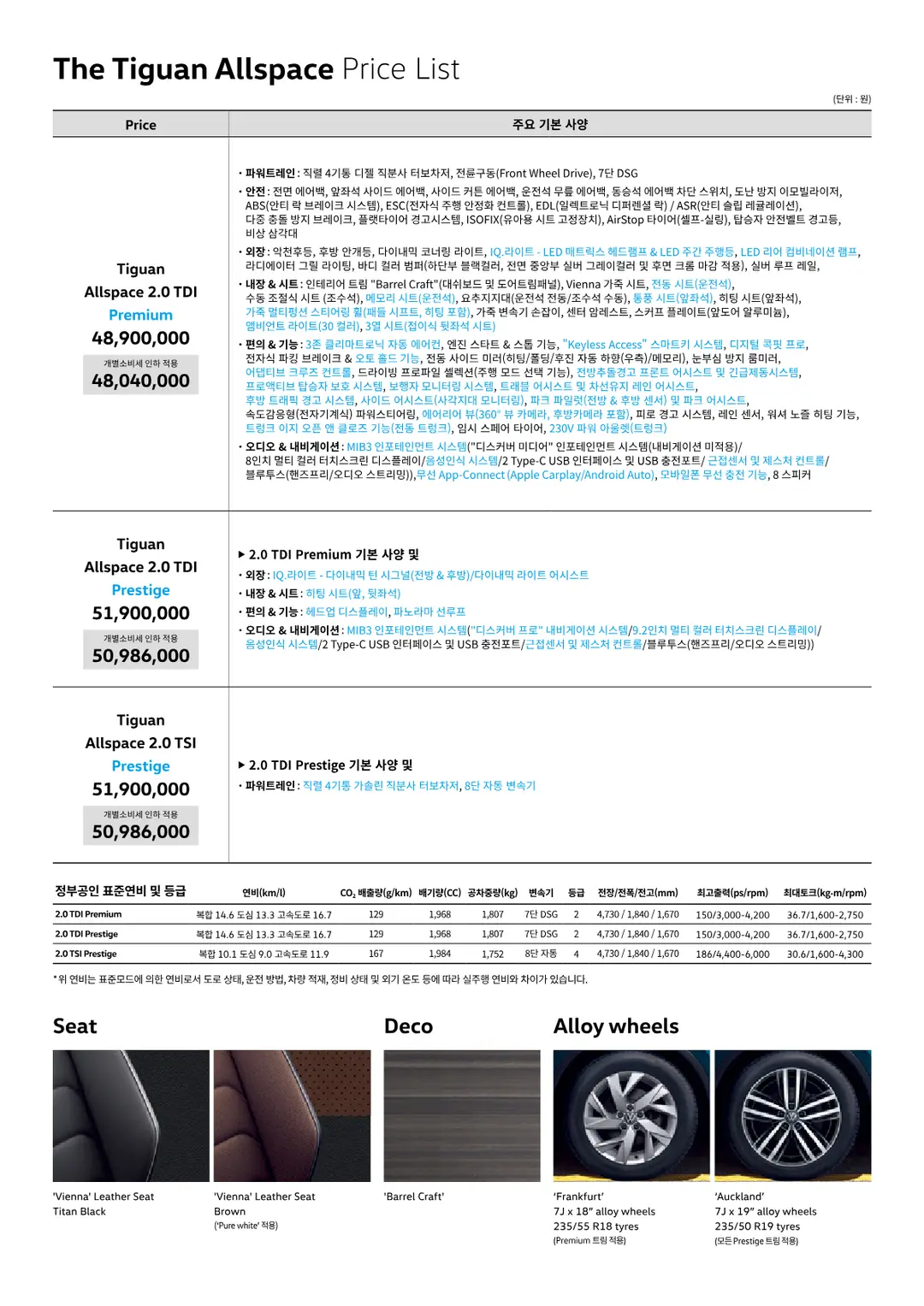 폭스바겐 티구안 올스페이스 2023년형 카탈로그 4페이지